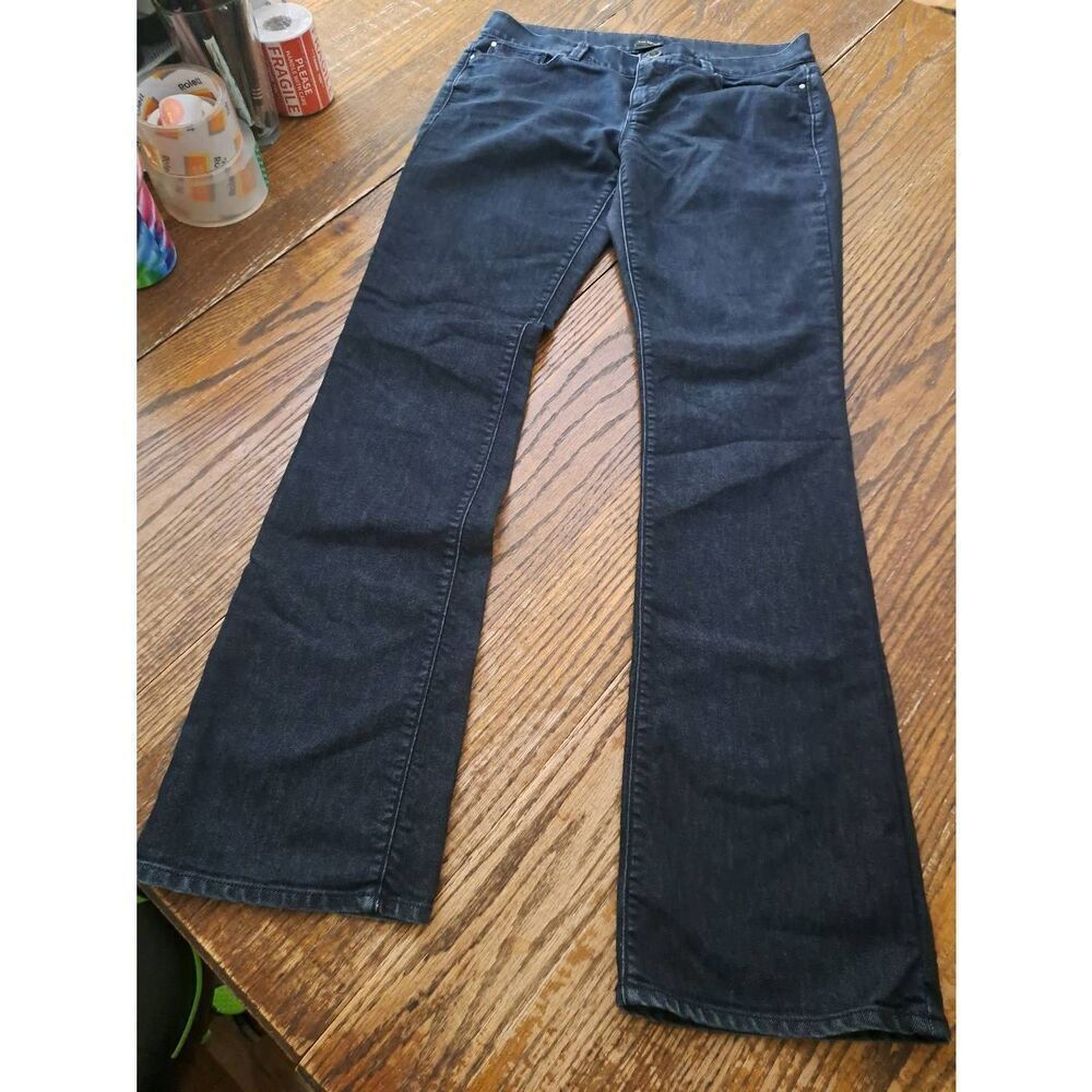 Ann Taylor Modern Size 2 Black Denim Jeans Cotton Blend Casual Pants w Pockets